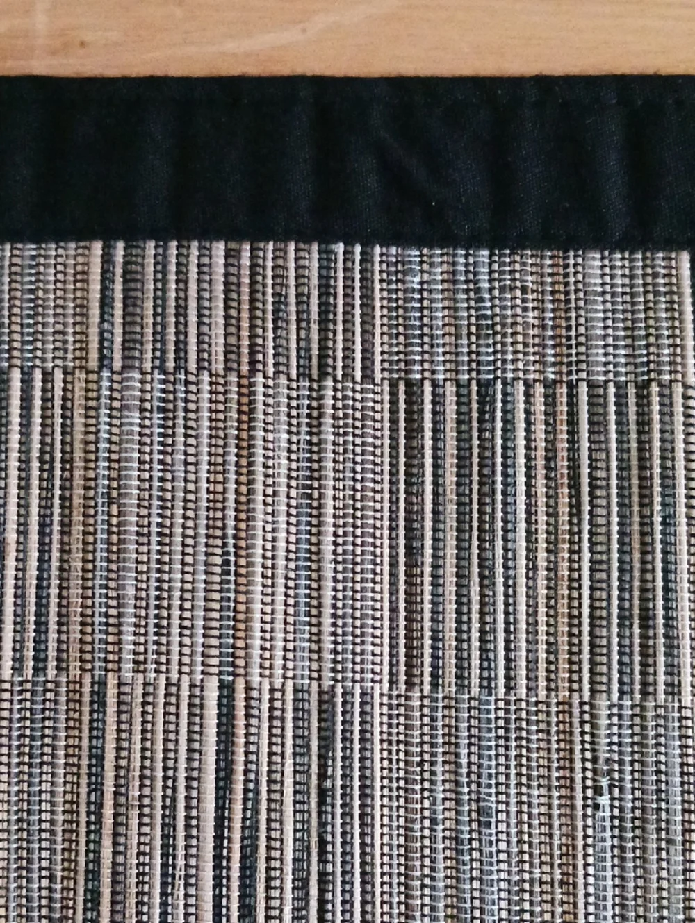 Crate & Barrel Woven Rafia/Cotton Texured Table Runner